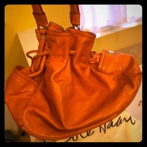 Cole Haan orange leather shoulder bag
